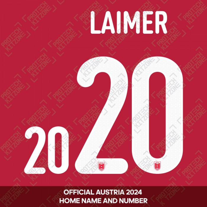 Laimer 20 - Official Austria 2024 Home Name and Numbering