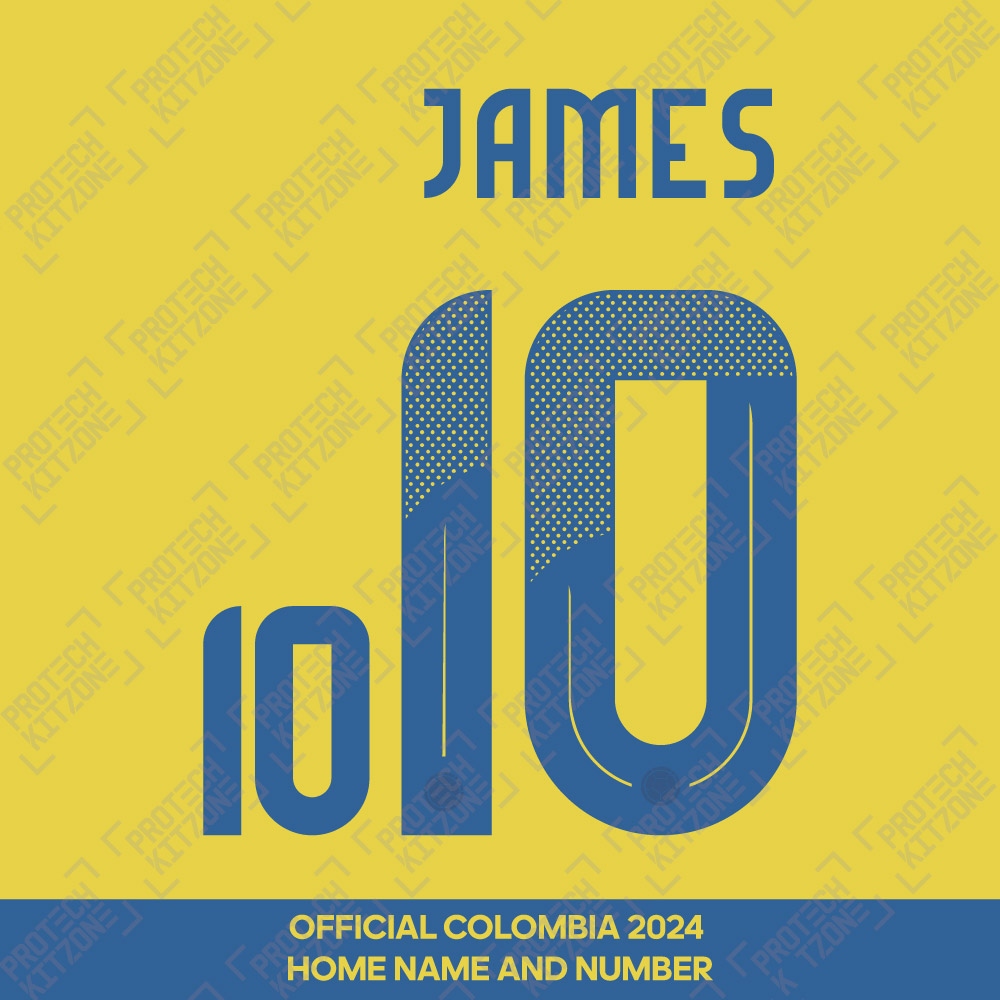 James 10 - Official Colombia 2024 Home Name and Numbering James 10 - Official Colombia 2024 Home Name and Numbering