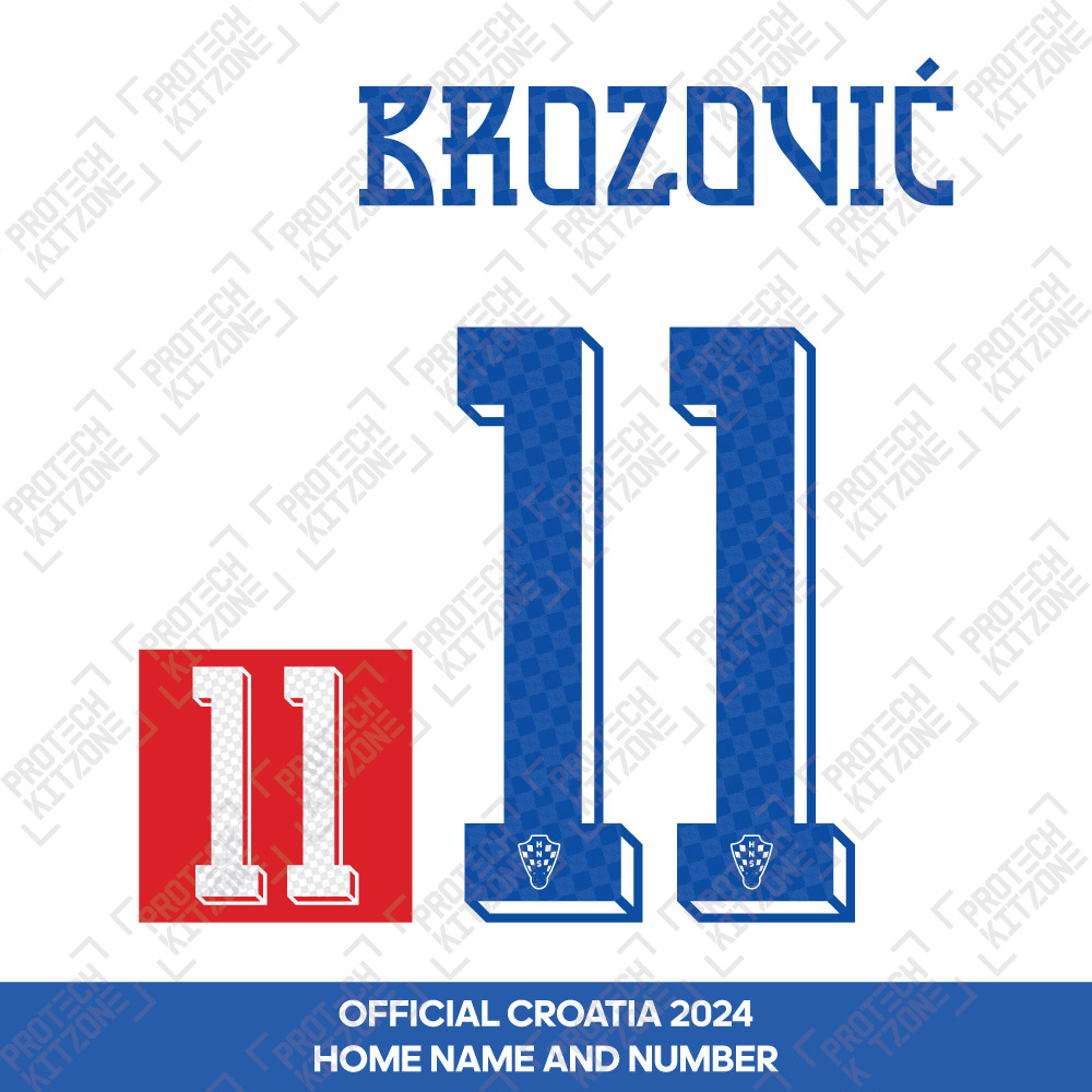 Brozović 11 (Official Croatia 2024 Home Name and Numbering) Brozović 11 (Official Croatia 2024 Home Name and Numbering)