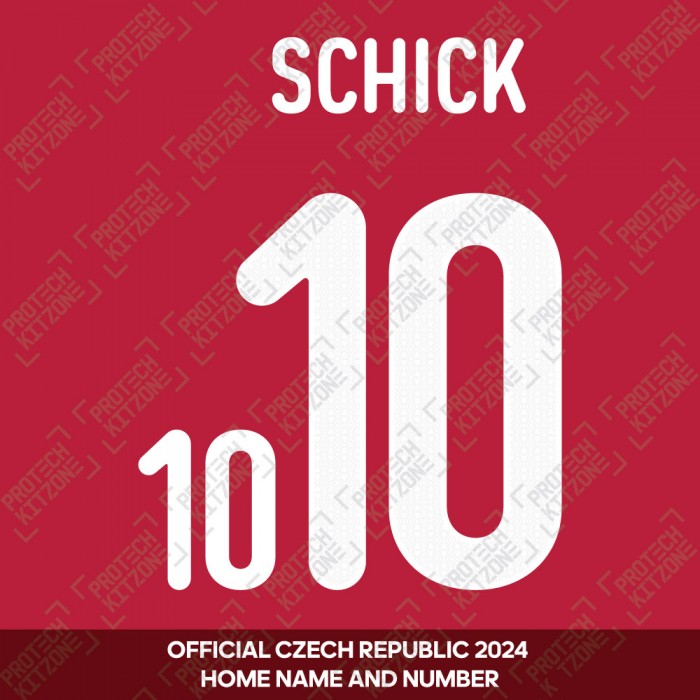 Schick 10 - Official Cezch Republic 2024 Home Name and Numbering