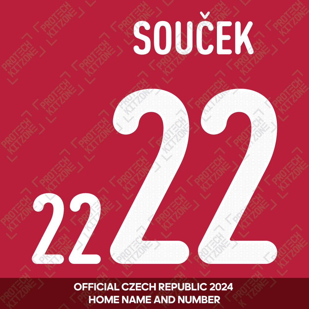 Souček 22 - Official Cezch Republic 2024 Home Name and Numbering Souček 22 - Official Cezch Republic 2024 Home Name and Numbering