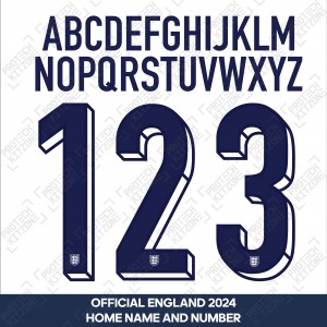 [Loose Letter / Number] Official England 2024 Home Name and Numbering