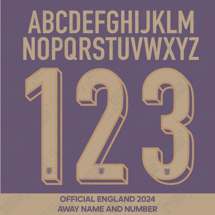 [Loose Letter / Number] Official England 2024 Away Name and Numbering