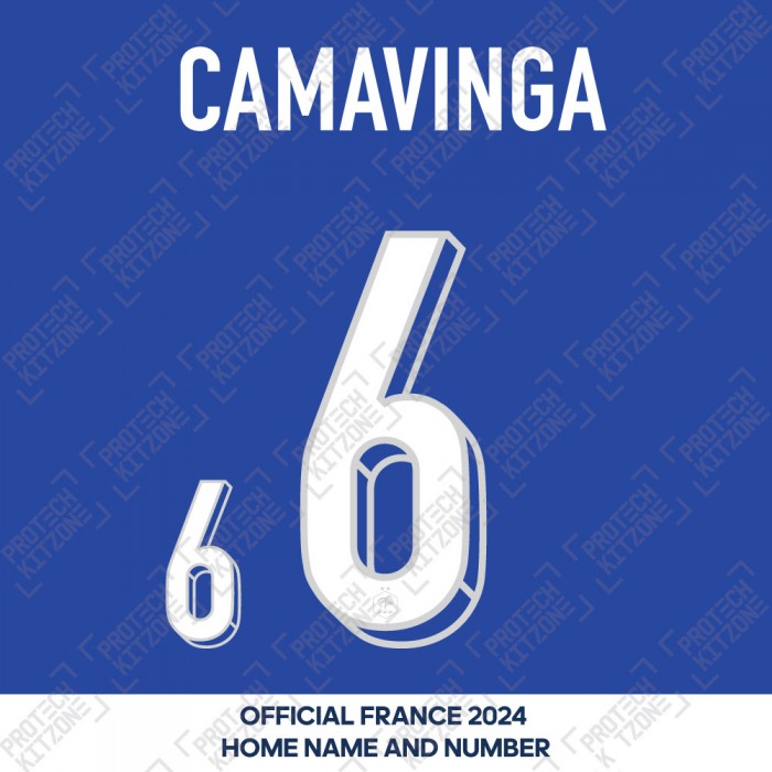 Camavinga 6 - Official France 2024 Home Name and Numbering