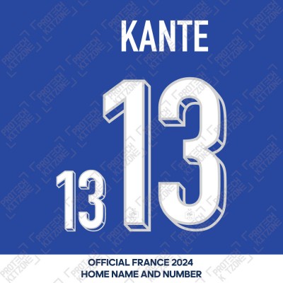 Kante 13 - Official France 2024 Home Name and Numbering