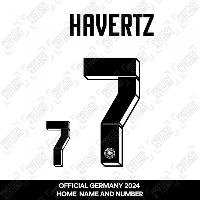 Havertz 7 - Official Germany 2024 Home Name and Numbering