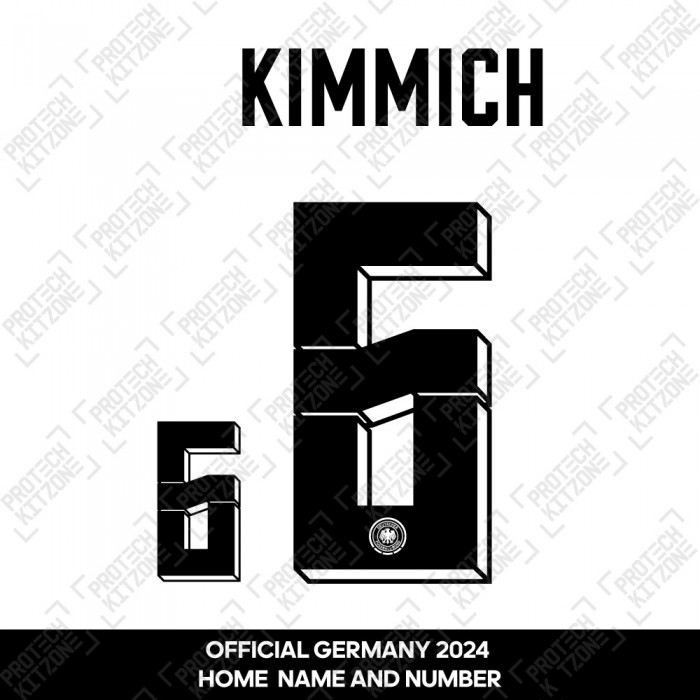 Kimmich 6 - Official Germany 2024 Home Name and Numbering