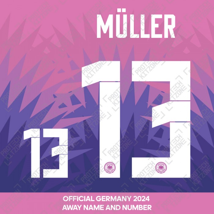 Müller 13 - Official Germany 2024 Away Name and Numbering