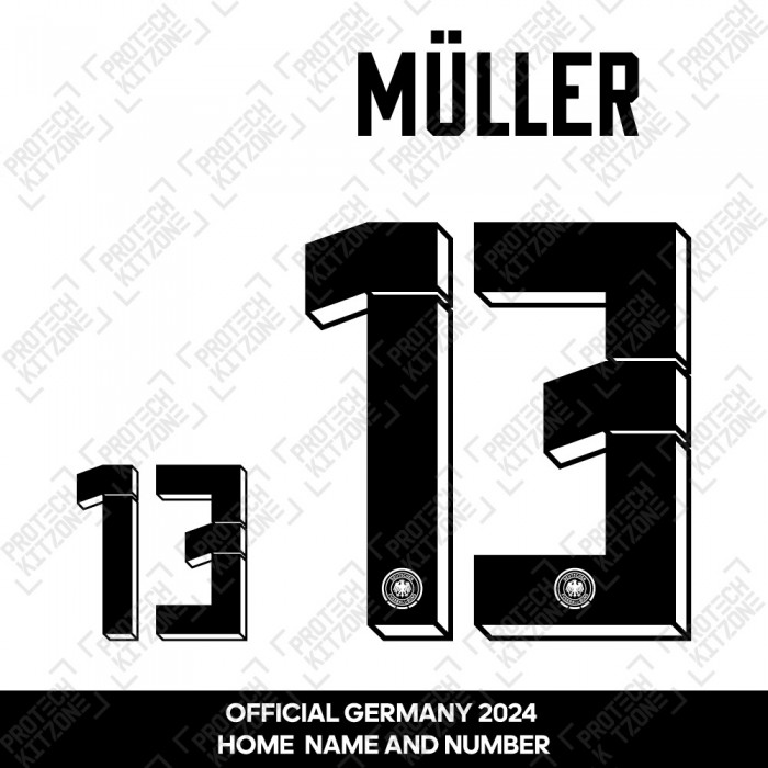 Müller 13 - Official Germany 2024 Home Name and Numbering