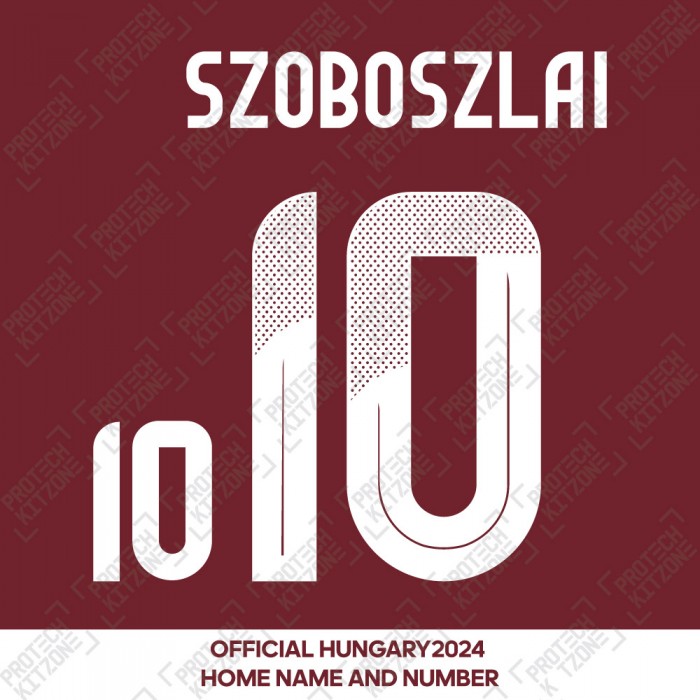 Szoboszlai 10 - Official Hungary 2024 Home Name and Numbering 