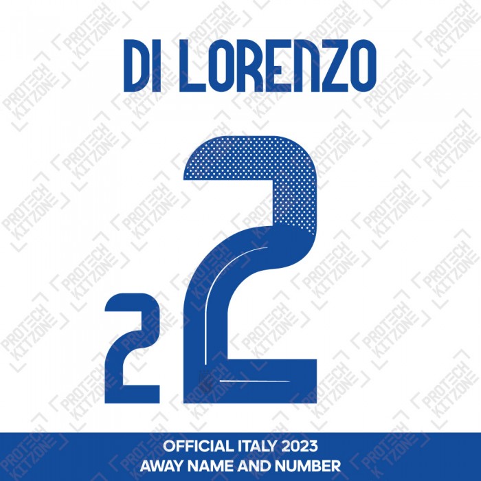 Di Lorenzo 2 - Official Italy 2024 Away Name and Numbering 