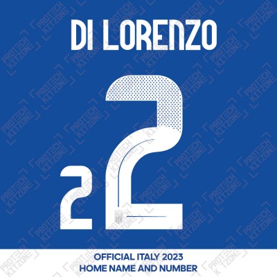 Di Lorenzo 2 - Official Italy 2024 Home Name and Numbering 
