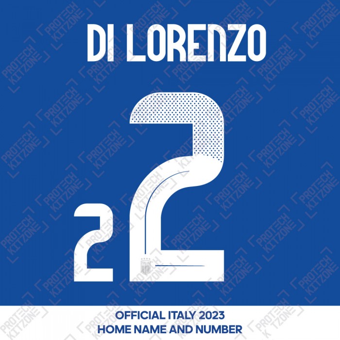 Di Lorenzo 2 - Official Italy 2024 Home Name and Numbering 