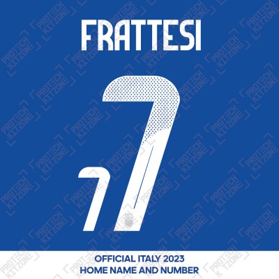 Frattesi 7 - Official Italy 2024 Home Name and Numbering 