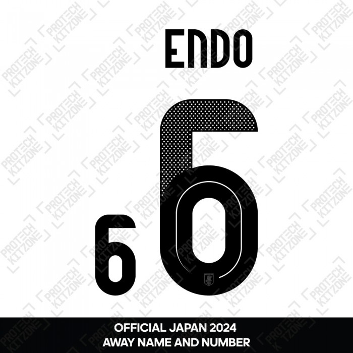 Endo 6 - Official Japan 2024 Away Name and Numbering 