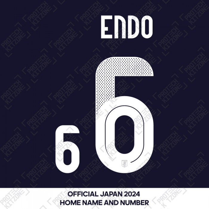 Endo 6 - Official Japan 2024 Home Name and Numbering 