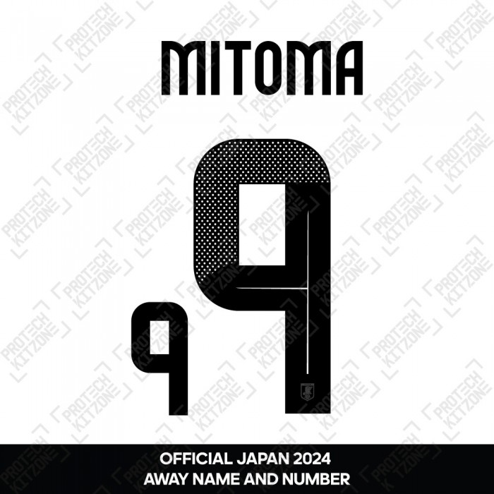Mitoma 9 - Official Japan 2024 Away Name and Numbering 