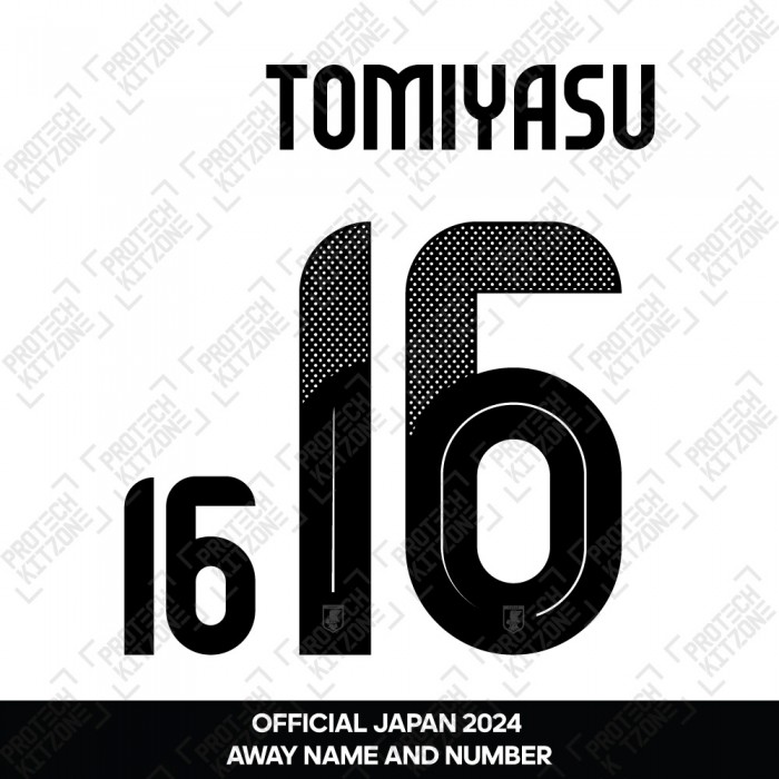 Tomiyasu 16 - Official Japan 2024 Away Name and Numbering 