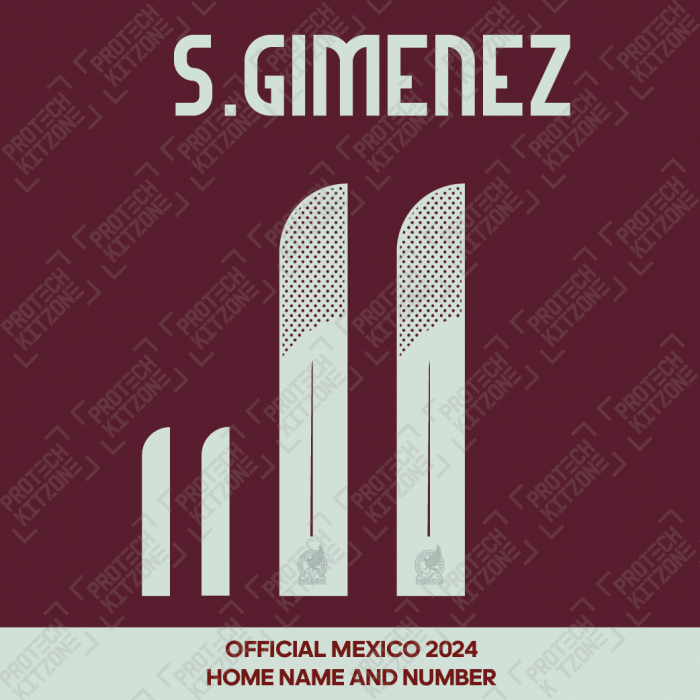 S. Gimenez 11 - Mexico 2024 Home Name and Numbering 