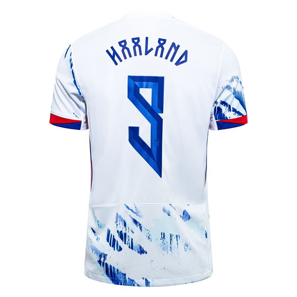 Norway 2024 Away Shirt With Name and Numbering (FZ0161-100, Norway, Nike) by www.protechkitzone.com Norway 2024 Away Shirt With Name and Numbering