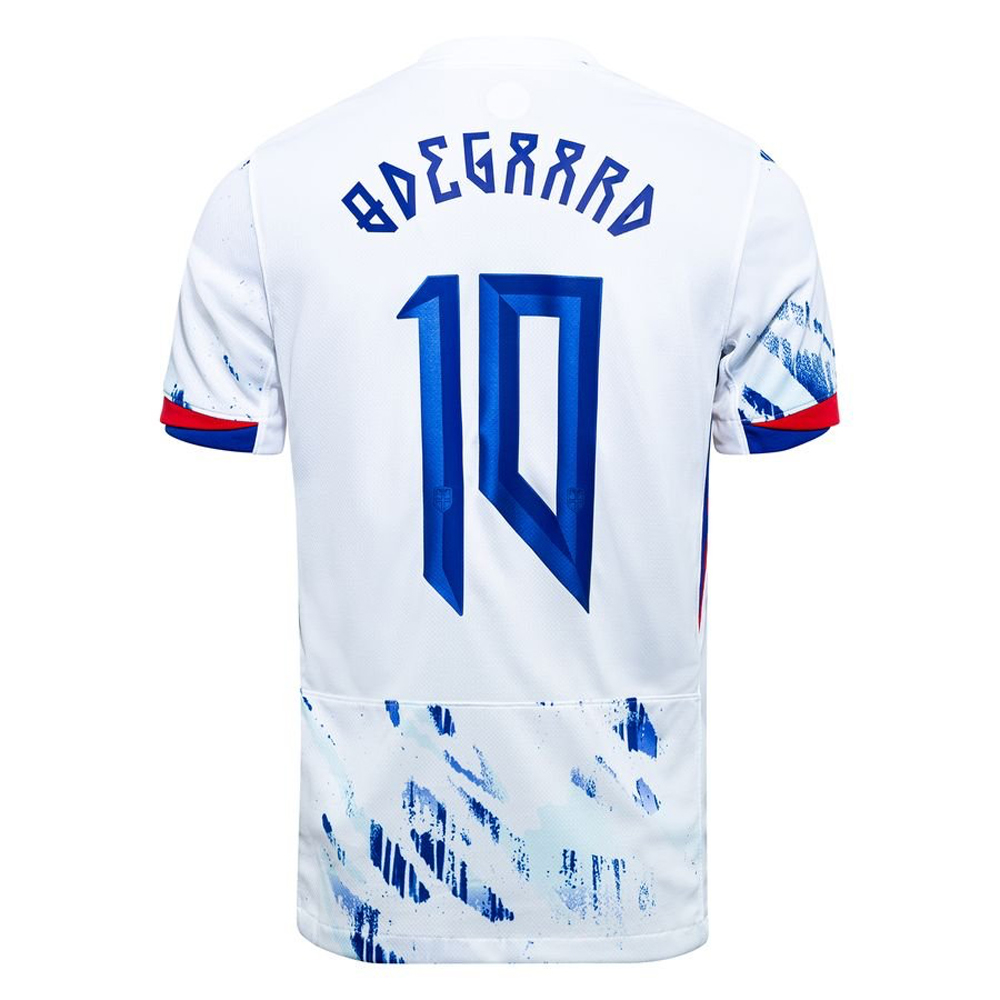 Norway 2024 Away Shirt With Name and Numbering (FZ0161-100, Norway, Nike) by www.protechkitzone.com Norway 2024 Away Shirt With Name and Numbering