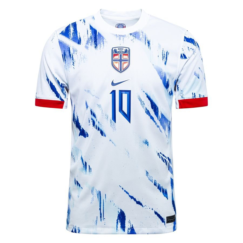 Norway 2024 Away Shirt With Name and Numbering (FZ0161-100, Norway, Nike) by www.protechkitzone.com Norway 2024 Away Shirt With Name and Numbering