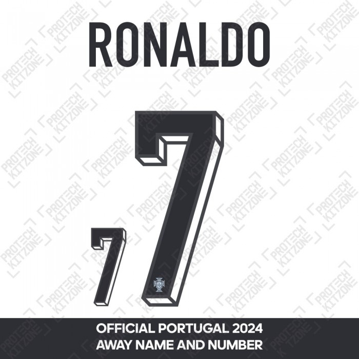 Ronaldo 7 - Official Portugal 2024 Away Name and Numbering
