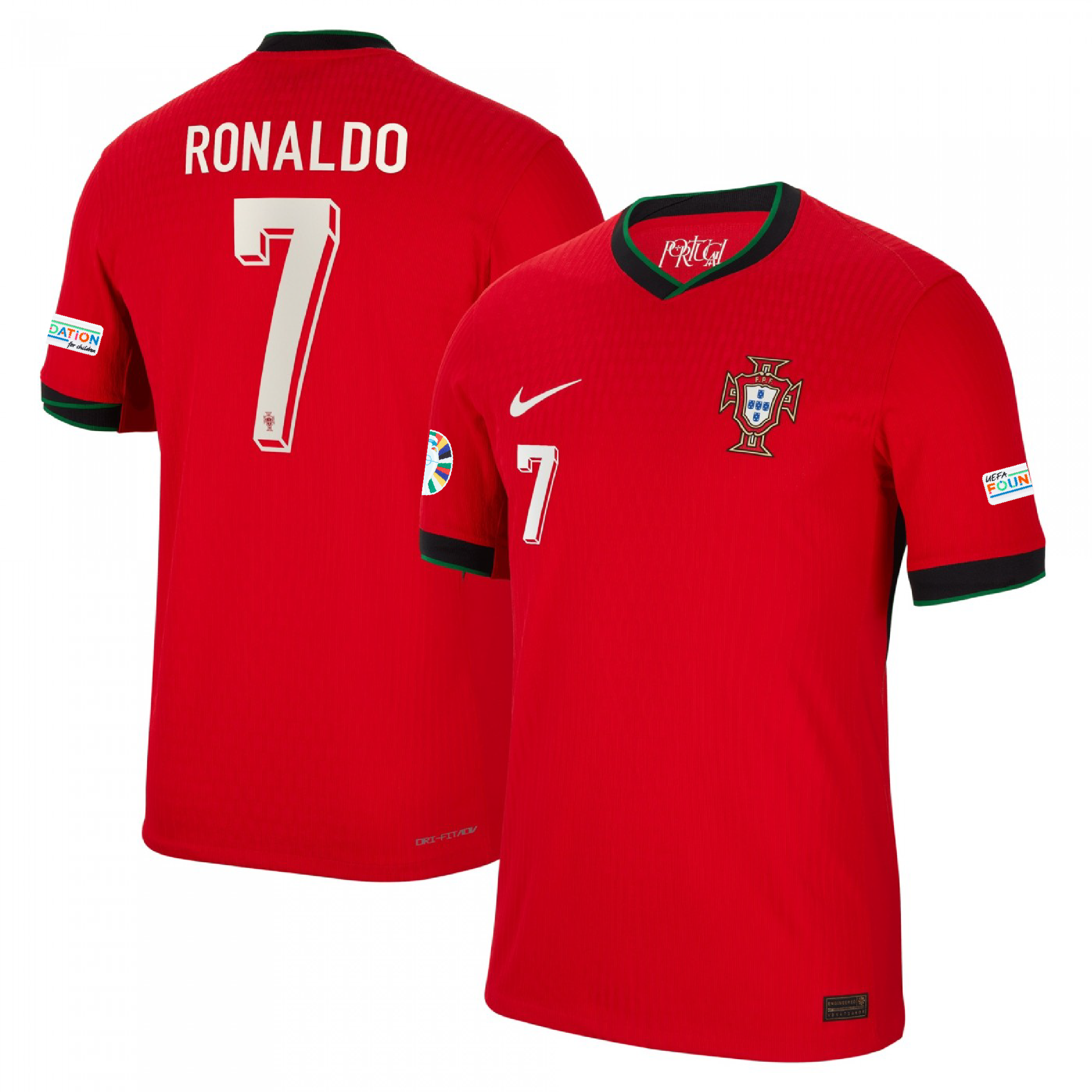 [Player Edition] Portugal 2024 Dri Fit Home Shirt With Ronaldo