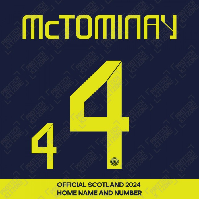 McTominay 4 - Official Scotland 2024 Home Name and Numbering