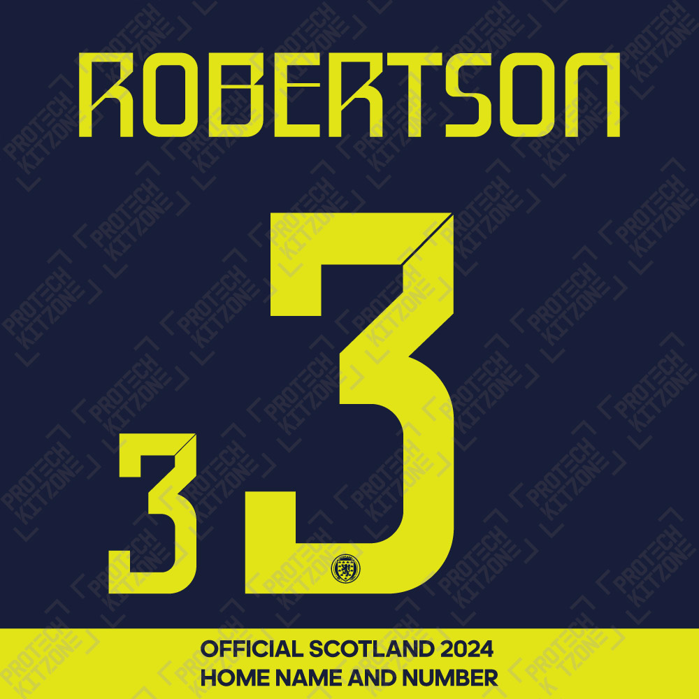 Robertson 3 - Official Scotland 2024 Home Name and Numbering (R3-FPF-24-HM, Buy more Save more, ) by www.protechkitzone.com Robertson 3 - Official Scotland 2024 Home Name and Numbering