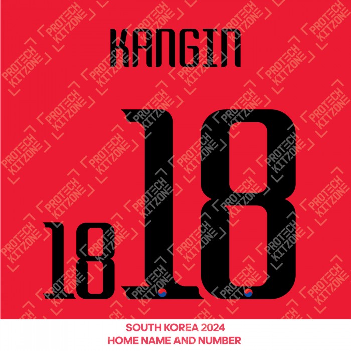 Kangin 18 - Official South Korea 2024 Home Name and Numbering