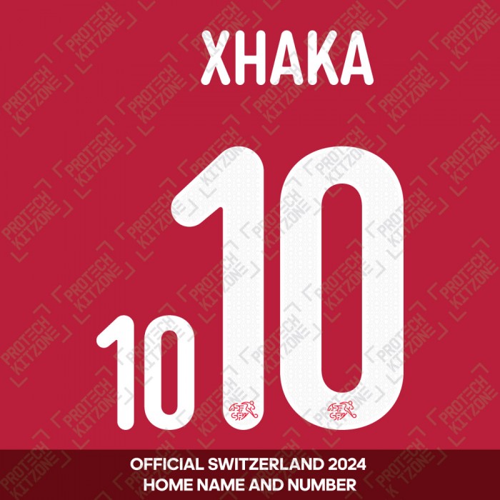 Xhaka 10 - Official Switzerland 2024 Home Name and Numbering