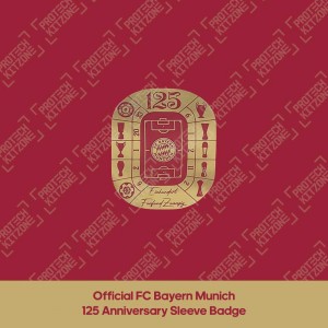 Official FC Bayern Munich 125 Anniversary Sleeve Badge
