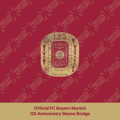 Official FC Bayern Munich 125 Anniversary Sleeve Badge