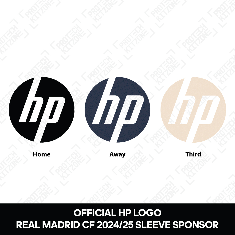 HP Logo (Official Real Madrid CF 2024/25 Shirt Sleeve Sponsor) HP Logo (Official Real Madrid CF 2024/25 Shirt Sleeve Sponsor)