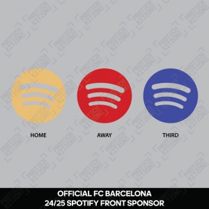 Official Spotify Front Sponsor (For FC Barcelona 2024/25 Shirt) - Player Size