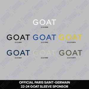 Official GOAT Sleeve Sponsor (For PSG 2022-24 Shirt) - Player Size