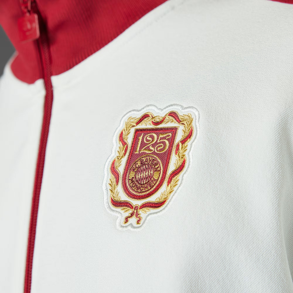 FC Bayern Munich 125th Year Anniversary Track Top - White (JF0593, Jerseys / Shirts, Adidas) by www.protechkitzone.com FC Bayern Munich 125th Year Anniversary Track Top - White