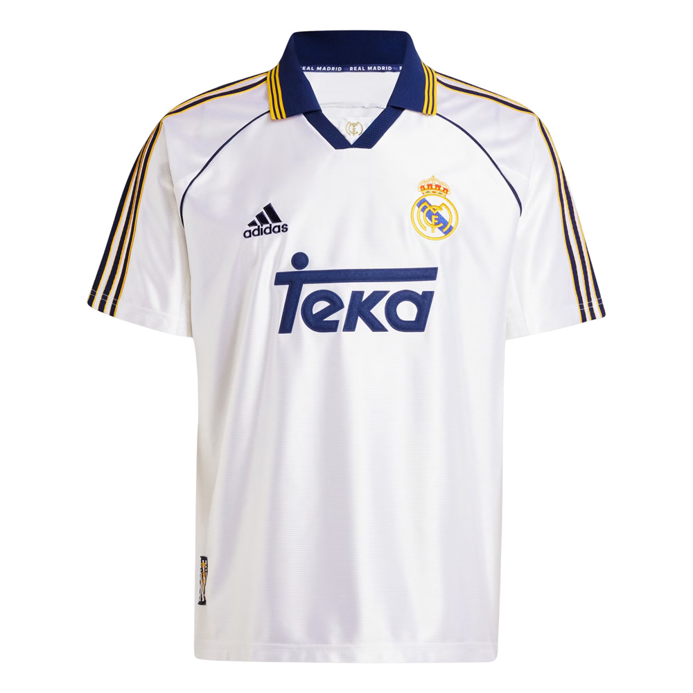 Real Madrid 1999/2000 Home Shirt (JJ3801, Official Reissue Shirt, Adidas) by www.protechkitzone.com Real Madrid 1999/2000 Home Shirt