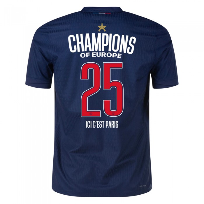 [Player Edition] Paris Saint-Germain 2024/25 Dri-Fit Adv. Home Shirt - Champions of Europe 25 Set