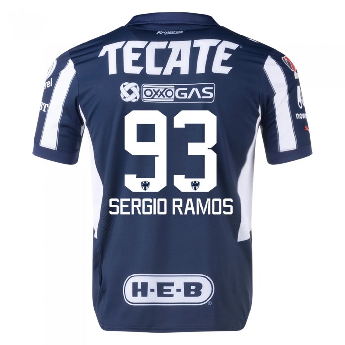 C.F. Monterrey 2024/25 Home Shirt w/Sergio Ramos 93 Full Set