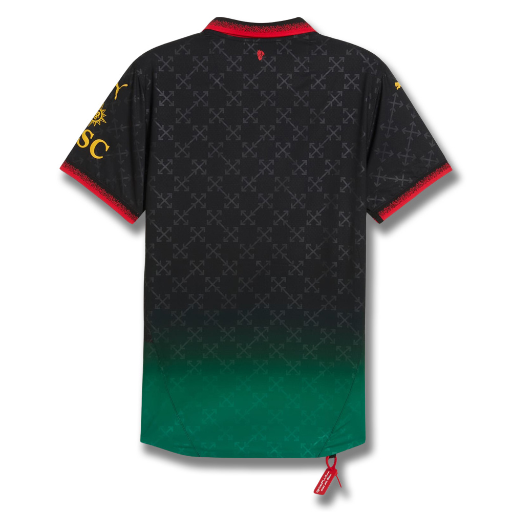 Puma x AC Milan x Off-White™ 2024/25 Authentic Shirt - Black (783000-01, Soccer Jerseys, Puma) by www.protechkitzone.com Puma x AC Milan x Off-White™ 2024/25 Authentic Shirt - Black
