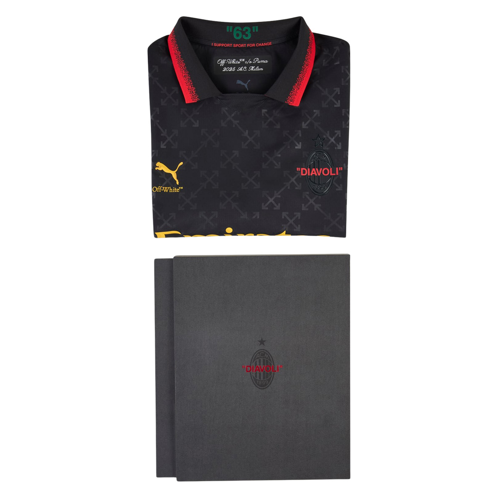 Puma x AC Milan x Off-White™ 2024/25 Authentic Shirt - Black (783000-01, Soccer Jerseys, Puma) by www.protechkitzone.com Puma x AC Milan x Off-White™ 2024/25 Authentic Shirt - Black