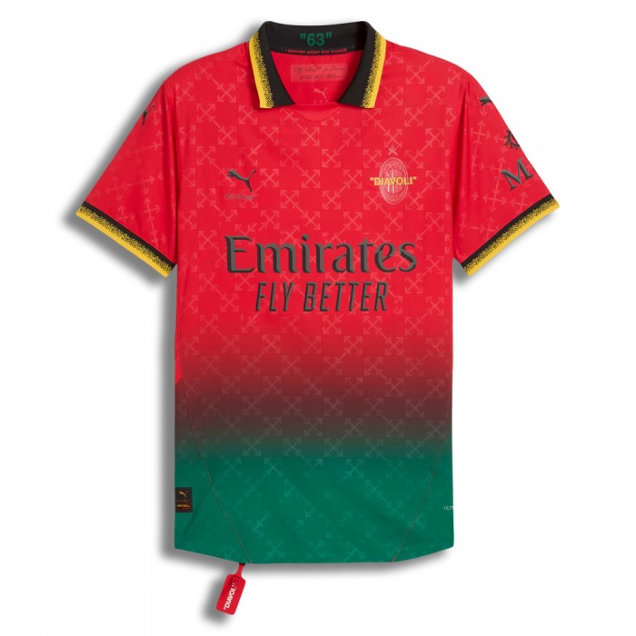 Puma x AC Milan x Off-White™ 2024/25 Authentic Shirt - Red