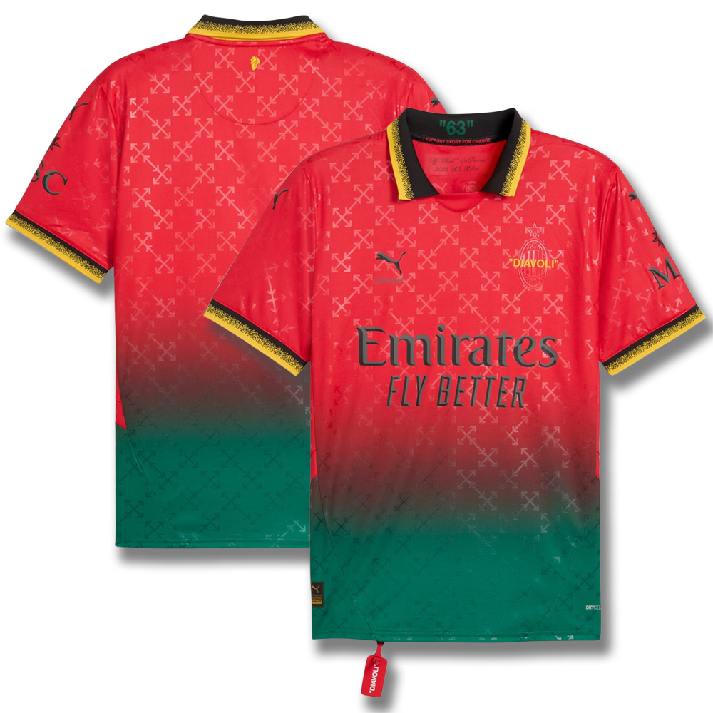 Puma x AC Milan x Off-White™ 2024/25 Shirt - Red Puma x AC Milan x Off-White™ 2024/25 Shirt - Red