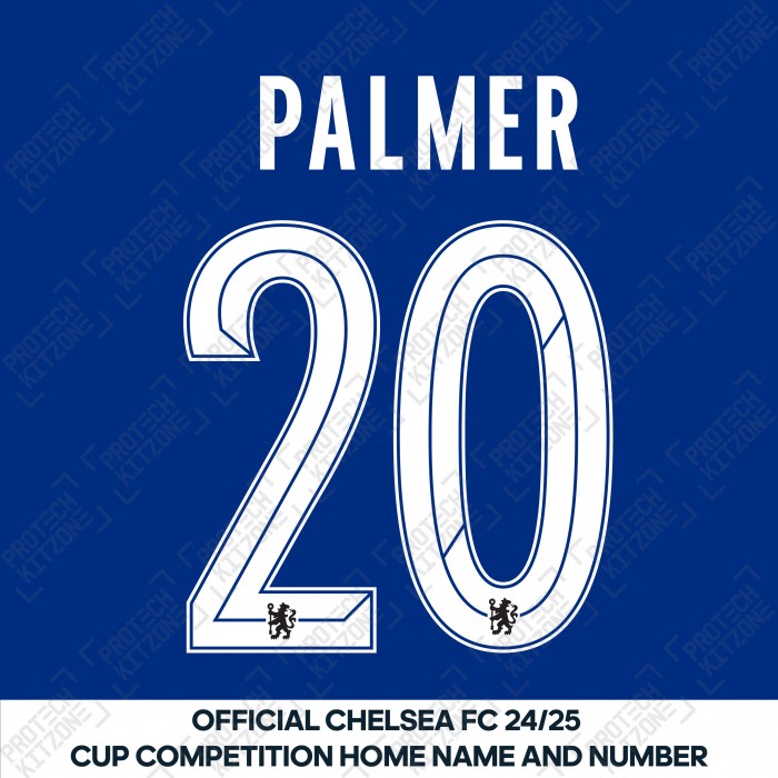 Palmer 20 (Official Name and Number Printing for Chelsea FC 24/25 Home Shirt)