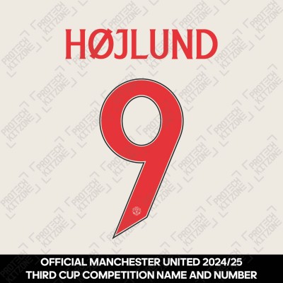Højlund 9 (Official Manchester United FC 2024/25 Third Name and Numbering)  
