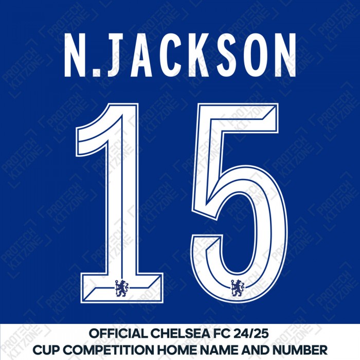 N.Jackson 15 (Official Name and Number Printing for Chelsea FC 24/25 Home Shirt)