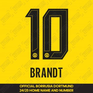 Brandt 10 (Official Borussia Dortmund 2024/25 Home Name and Numbering)