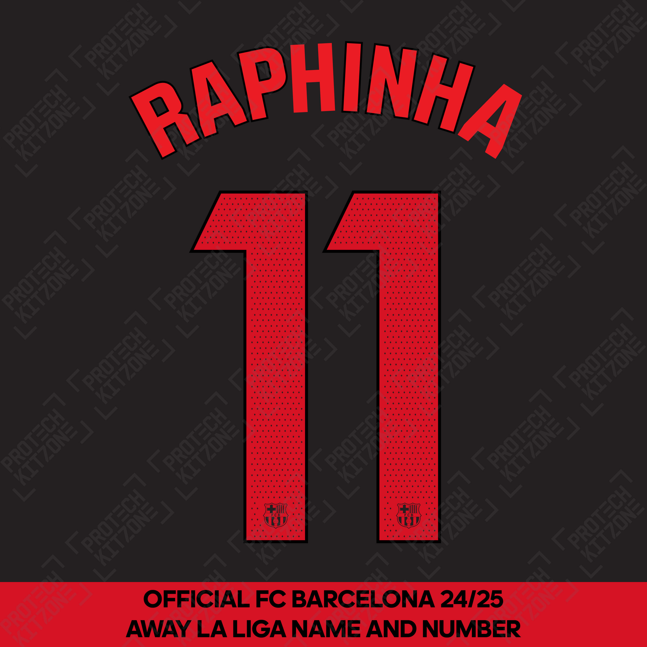 Raphinha 11 (Official FC Barcelona 2024/25 Away Name